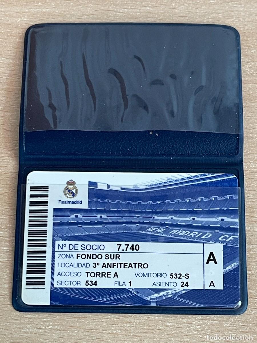 Coleccionismo deportivo: 8- REAL MADRID antiguo Abono de Socio N&ordm; 7.740 Fondo Sur a&ntilde;os 90 RM Estadio Santiago Bernab&eacute;u