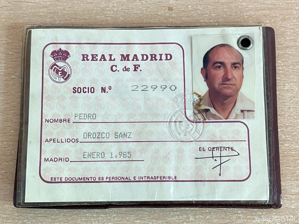 Coleccionismo deportivo: 10- REAL MADRID antiguo Carnet de Socio N&ordm; 22990 enero 1985 RM Estadio Santiago Bernab&eacute;u