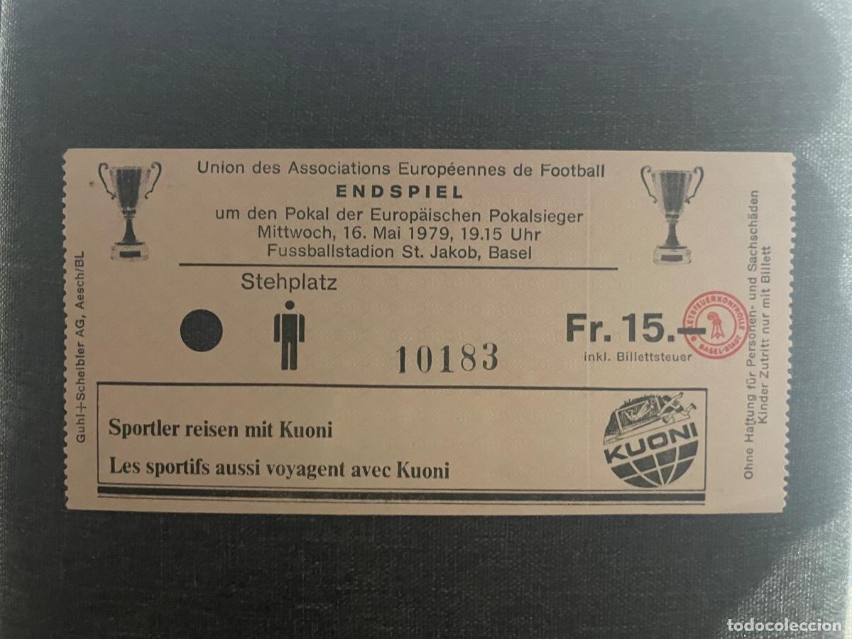 Coleccionismo deportivo: FUTBOL- ANTIGUA ENTRADA 1979 - FINAL RECOPA 1979 ESTADIO ST. JAKOB BASILEA - F.C.BARCELONA / FORTUNA