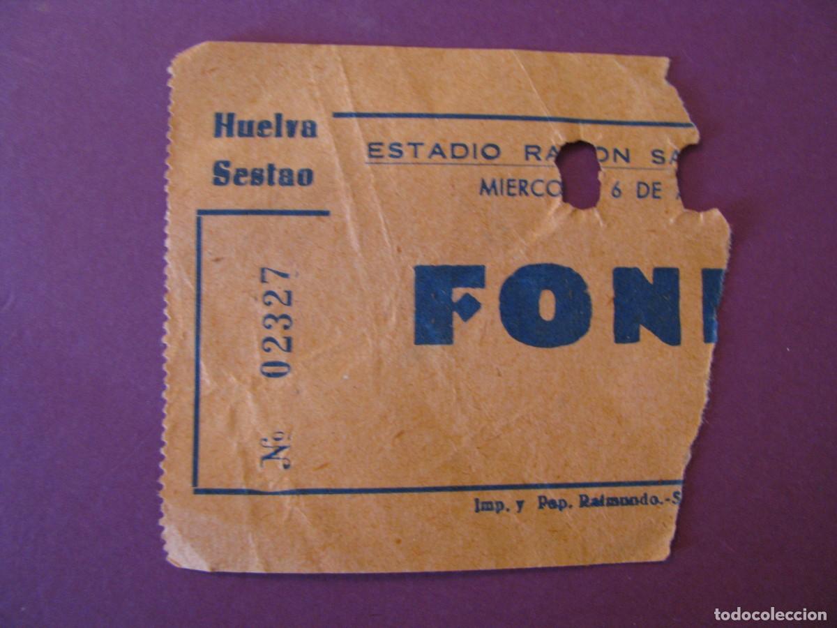 Coleccionismo deportivo: ENTRADA DE FUTBOL. RECREATIVO DE HUELVA-SESTAO. 6 ABRIL 1960. ESTADIO RAMON SANCHEZ PIZJUAN