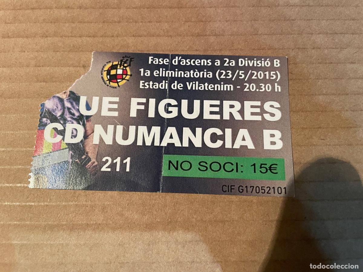 Coleccionismo deportivo: FUTBOL - ANTIGUA ENTRADA U.E.FIGUERES C.D. NUMANCIA B FASE D&rsquo;ASCENS A 2a DIVIDIO B 1a ELIMINATORIA