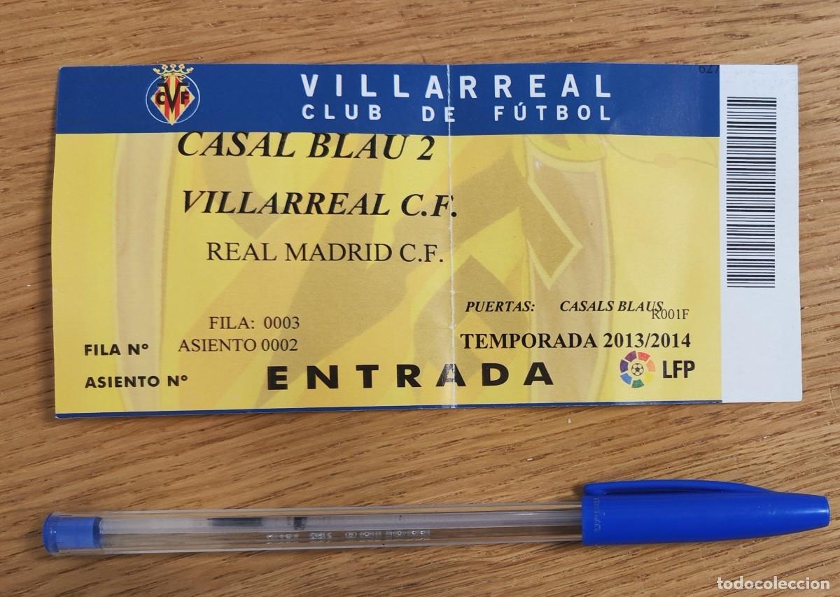 Coleccionismo deportivo: Entrada Villarreal - Real Madrid debut de Gareth Bale