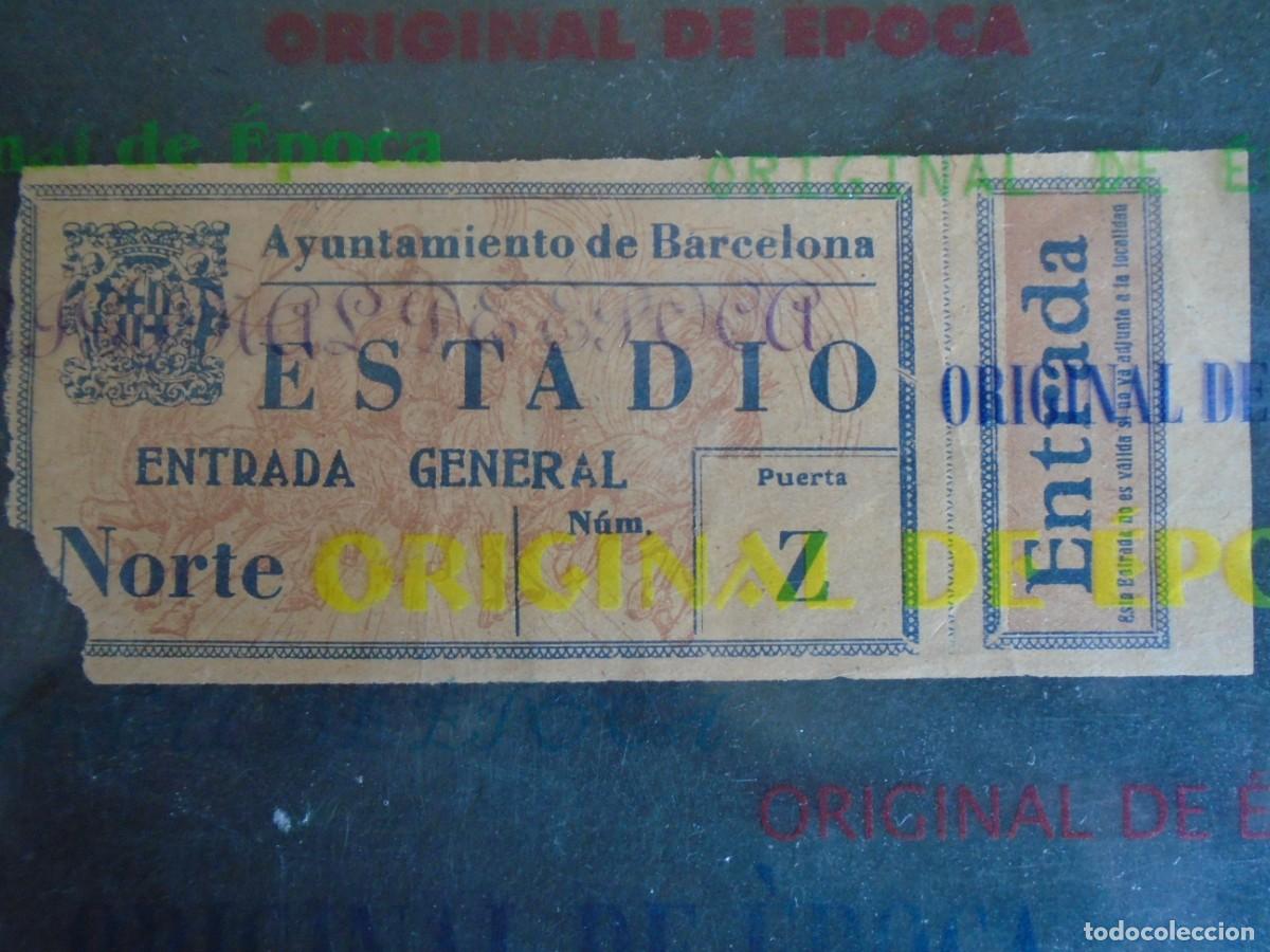 Coleccionismo deportivo: (V-1192)ENTRADA GENERAL ESTADIO OLIMPICO A&Ntilde;OS 20-30 AYUNTAMIENTO DE BARCELONA