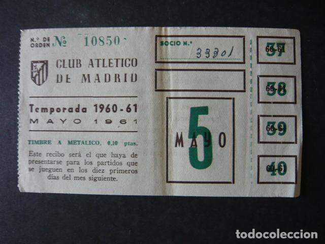 Collezionismo sportivo: ATLETICO DE MADRID ENTRADA TEMPORADA 1960 1961 FUTBOL