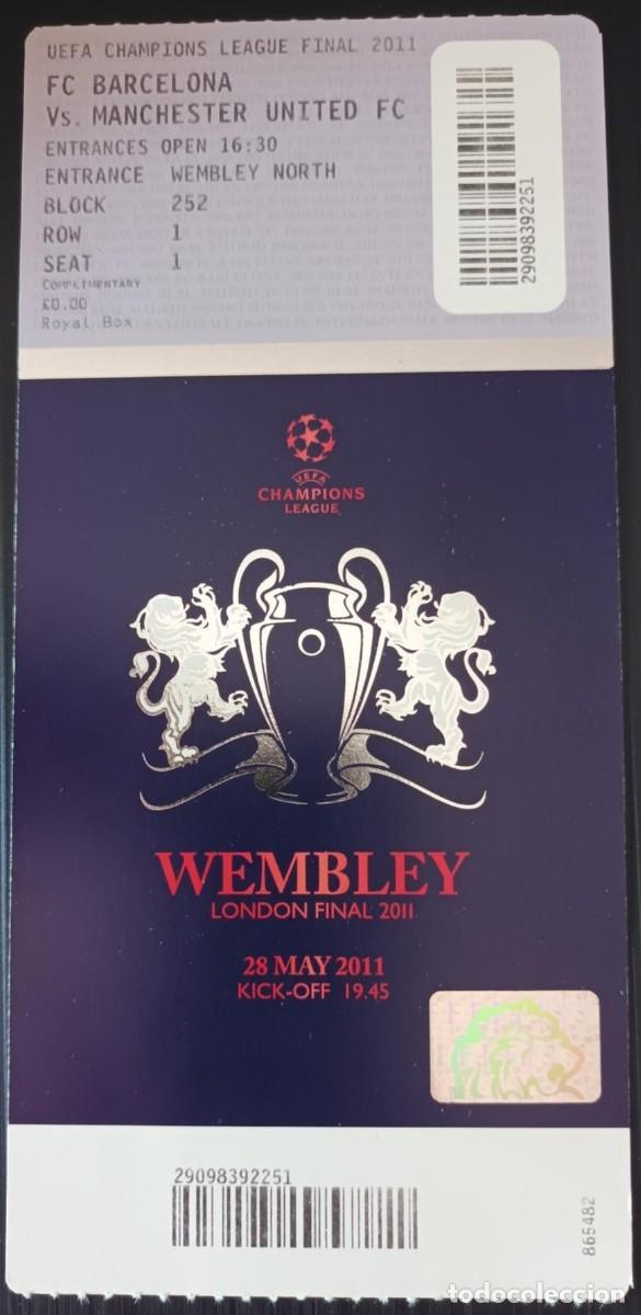 Sammelleidenschaft Sport: ENTRADA DE FUTBOL PARTIDO MANCHESTER UNITED - BARCELONA FINAL CHAMPIONS LEAGUE 28/05/2011 (FOOTBALL)