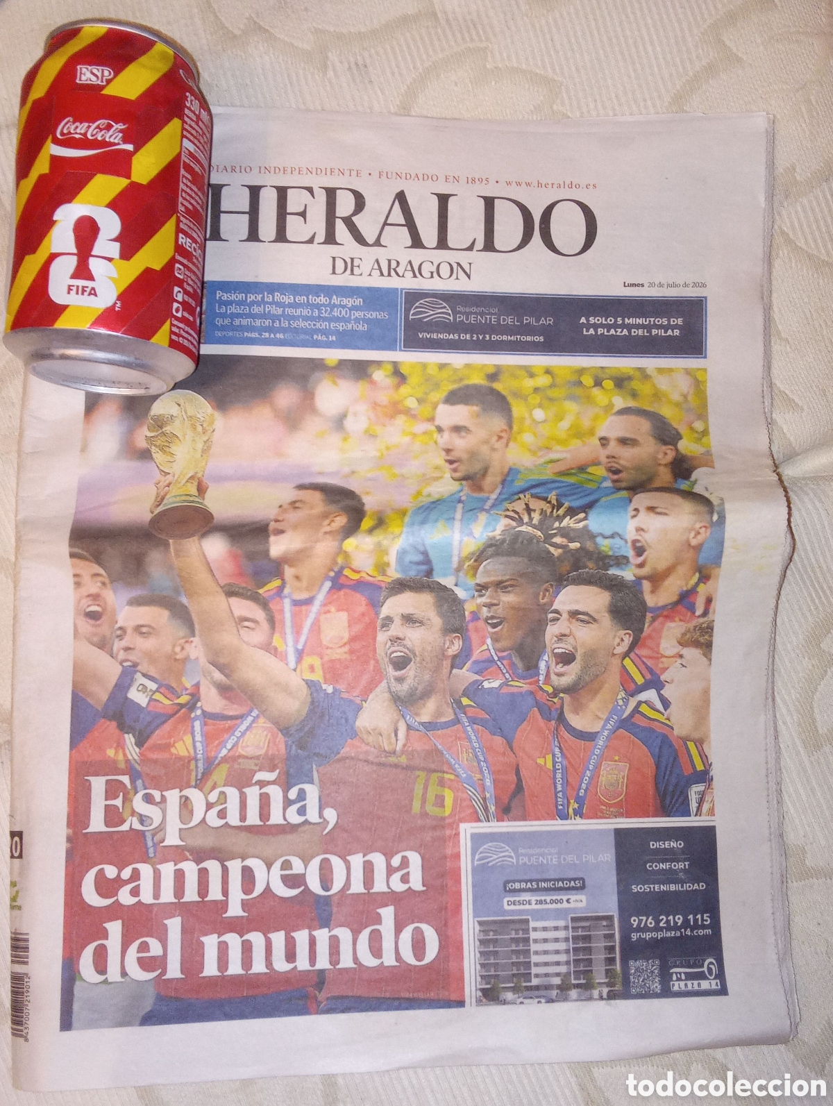 Coleccionismo deportivo: MUNDIAL 2026 ESPA&Ntilde;A COCA-COLA Y PERI&Oacute;DICO