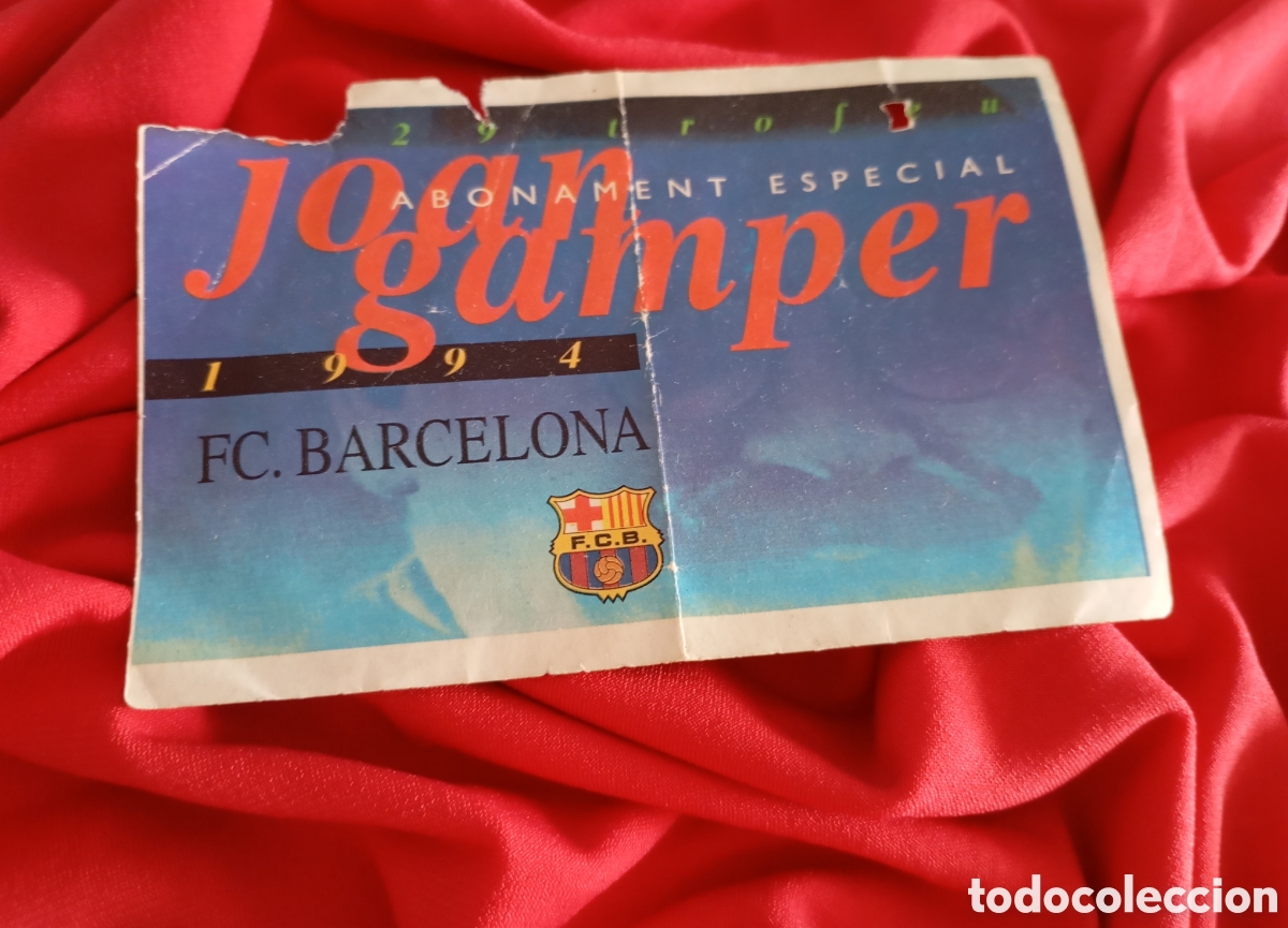 Coleccionismo deportivo: 1994 Joan Gamper Abonament Especial FC Barcelona Entrada Trofeu Tribuna # Bar&ccedil;a Futbol