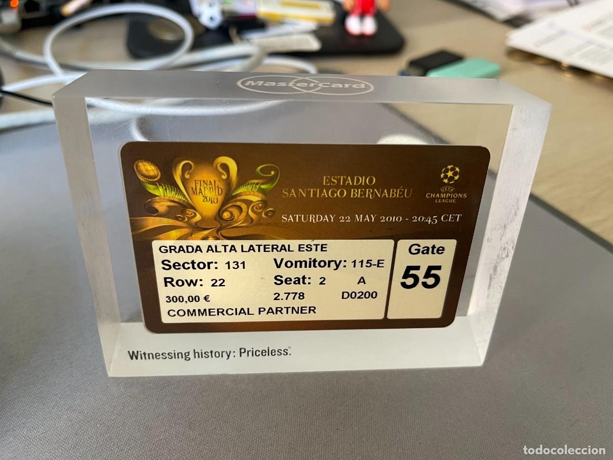Coleccionismo deportivo: ENTRADA OFICIAL FINAL UEFA CHAMPIONS LEAGUE 2010 - COMERCIAL PARTNER - SOPORTE ORIGINAL