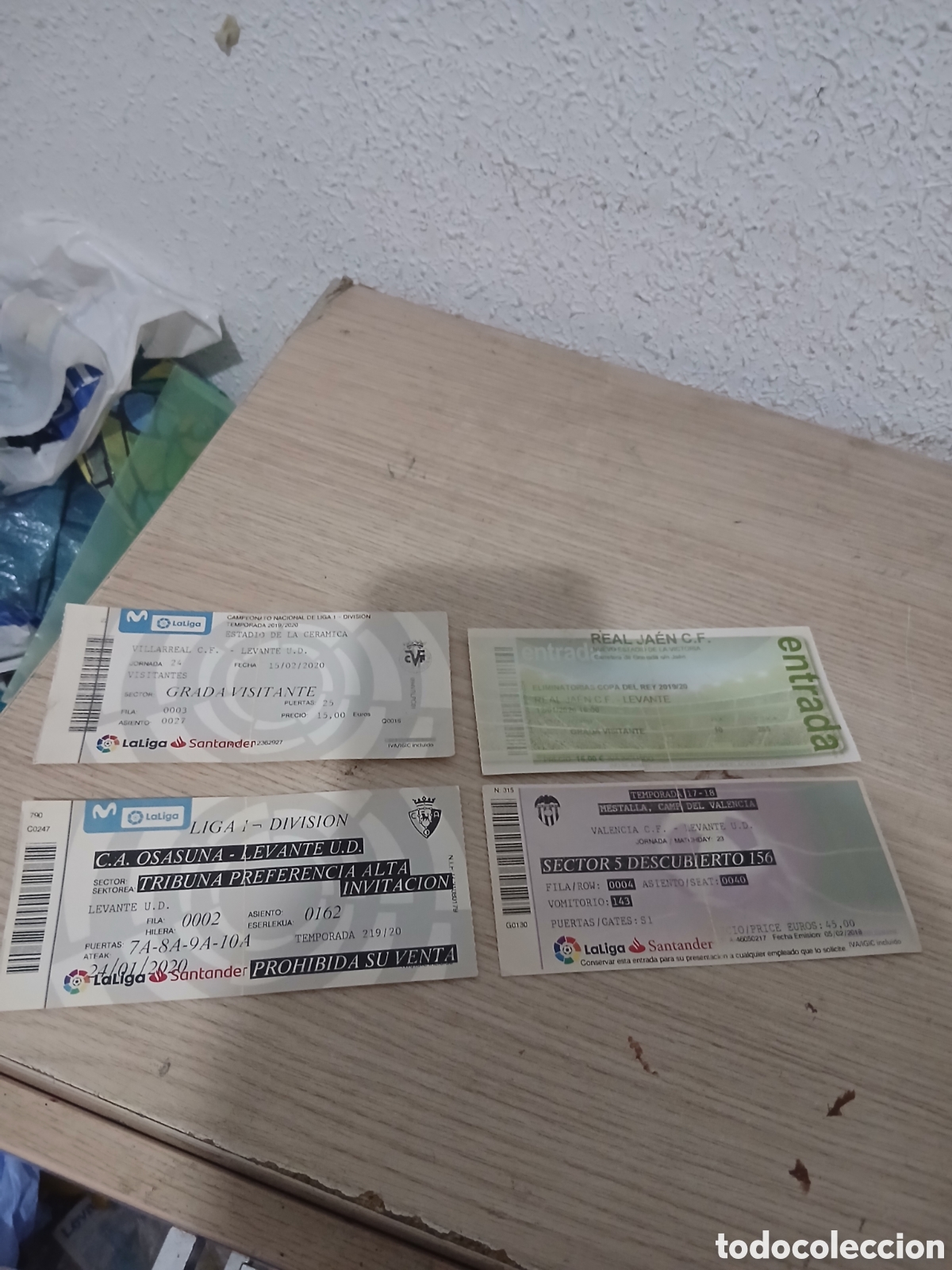 Coleccionismo deportivo: 4 ENTRADAS DE F&Uacute;TBOL,,VER FOTOS