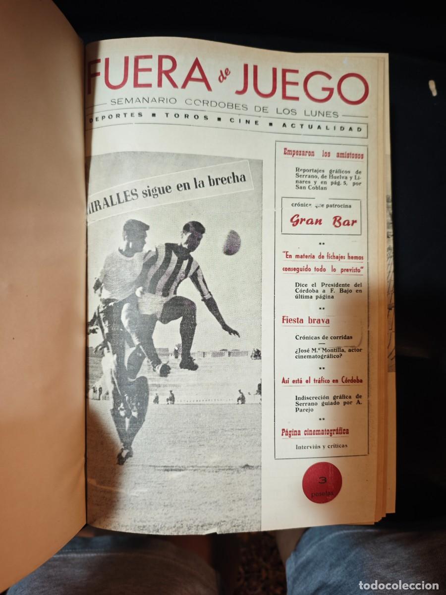 Coleccionismo deportivo: Lote 2 Tomos Encuadernados Semanario Deportivo FUERA DE JUEGO C&oacute;rdoba (1962-1963) - Col. Jos&eacute; L&oacute;pez