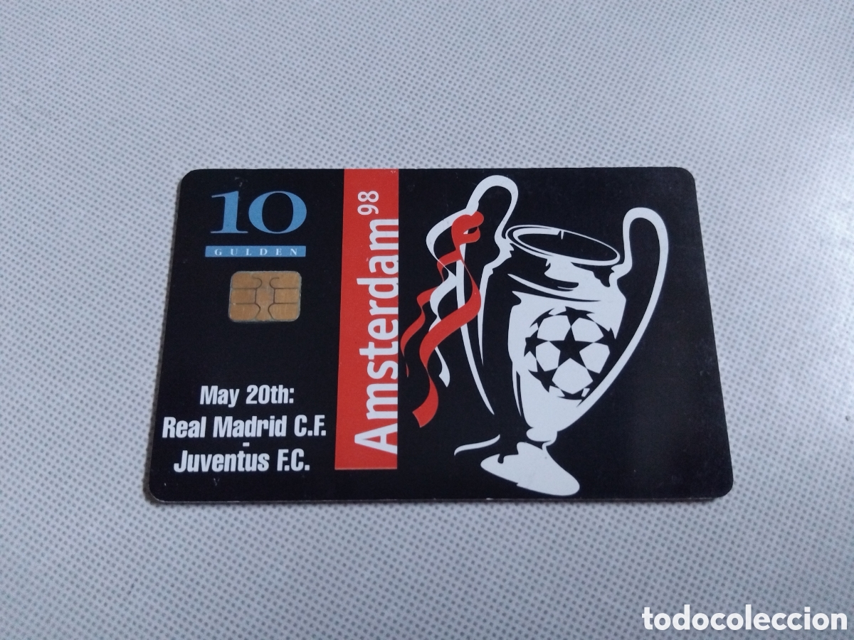 Coleccionismo deportivo: Am Tarjeta telef&oacute;nica S&eacute;ptima champions 1998