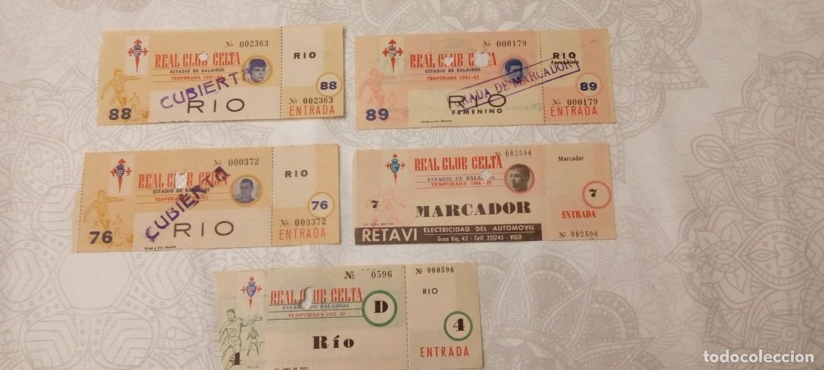 Coleccionismo deportivo: 5 Entradas R.C. Celta de Vigo 1961/1962