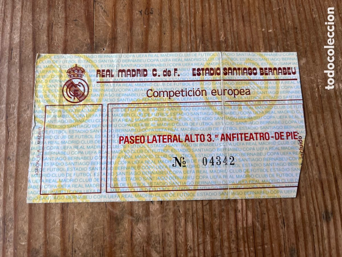 Coleccionismo deportivo: R32053 ENTRADA TICKET FUTBOL FINAL COPA UEFA REAL MADRID 5-1 KOLN COLONIA (30-4-1986) AMARILLA