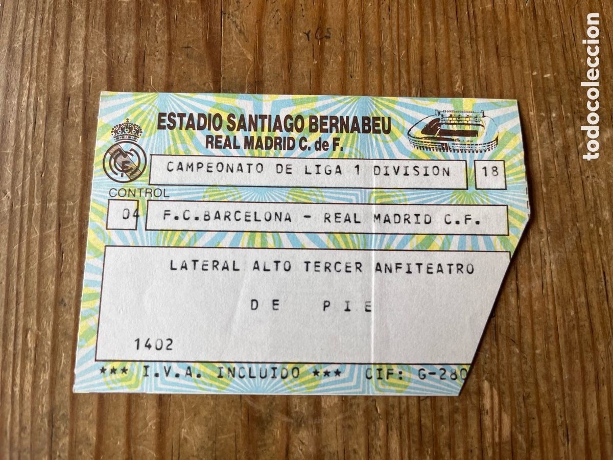 Coleccionismo deportivo: R32061 ENTRADA TICKET FUTBOL REAL MADRID 1-1 BARCELONA LIGA TEMPORADA 1986 1987