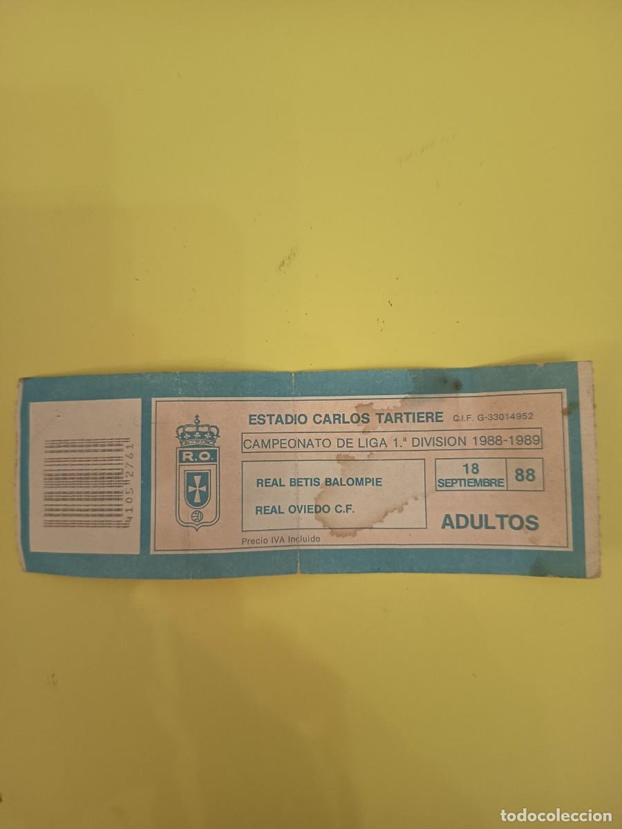 Coleccionismo deportivo: Entrada Real Oviedo firmada GORRIAR&Aacute;N