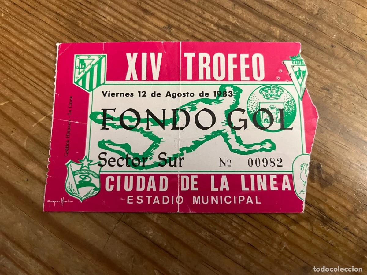 Coleccionismo deportivo: R31874 ENTRADA TICKET XIV TROFEO CIUDAD DE LA LINEA ATLETICO MADRID 2-1 LIVERPOOL (12-8-1983)