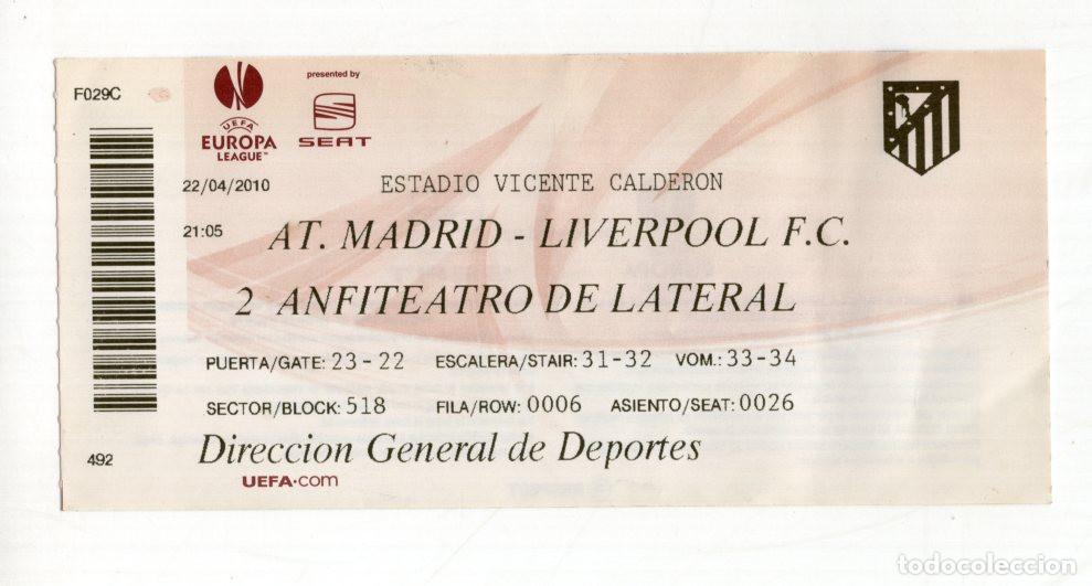 Coleccionismo deportivo: SEMIFINALES DE LA UEFA EUROPA LEAGUE DE LA TEMPORADA 2009/10, ATL&Eacute;TICO DE MADRID Y EL LIVERPOOL F.C.