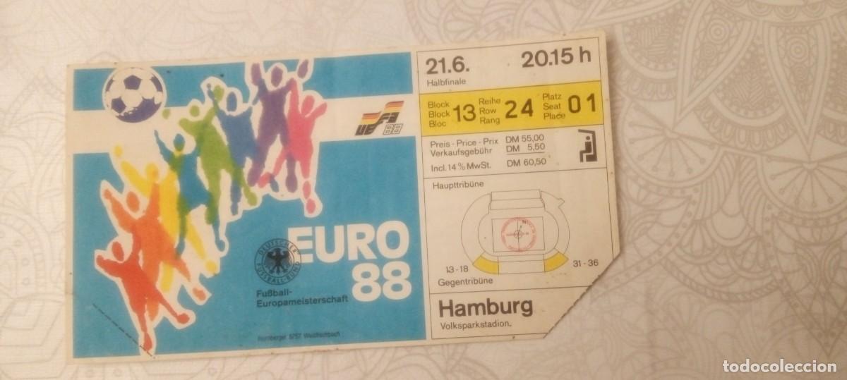 Coleccionismo deportivo: Entrada Alemania/Holanda Euro 1988 Semifinales