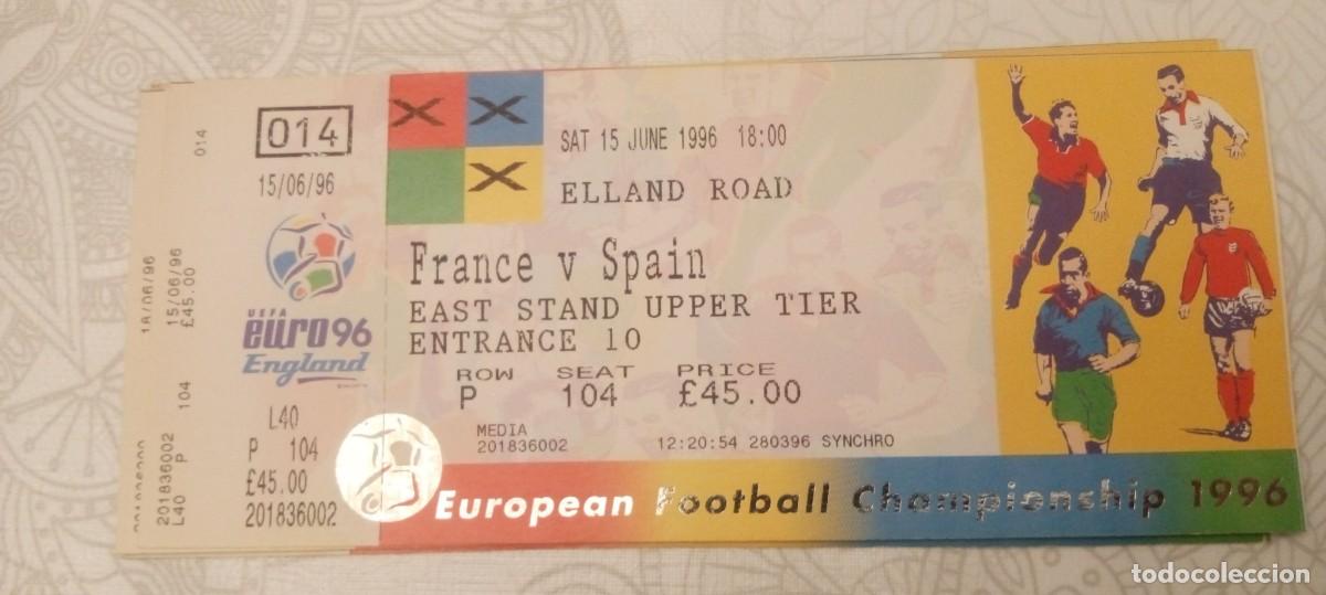 Coleccionismo deportivo: Entrada Espa&ntilde;a-Francia Euro 1966 15/06/1996