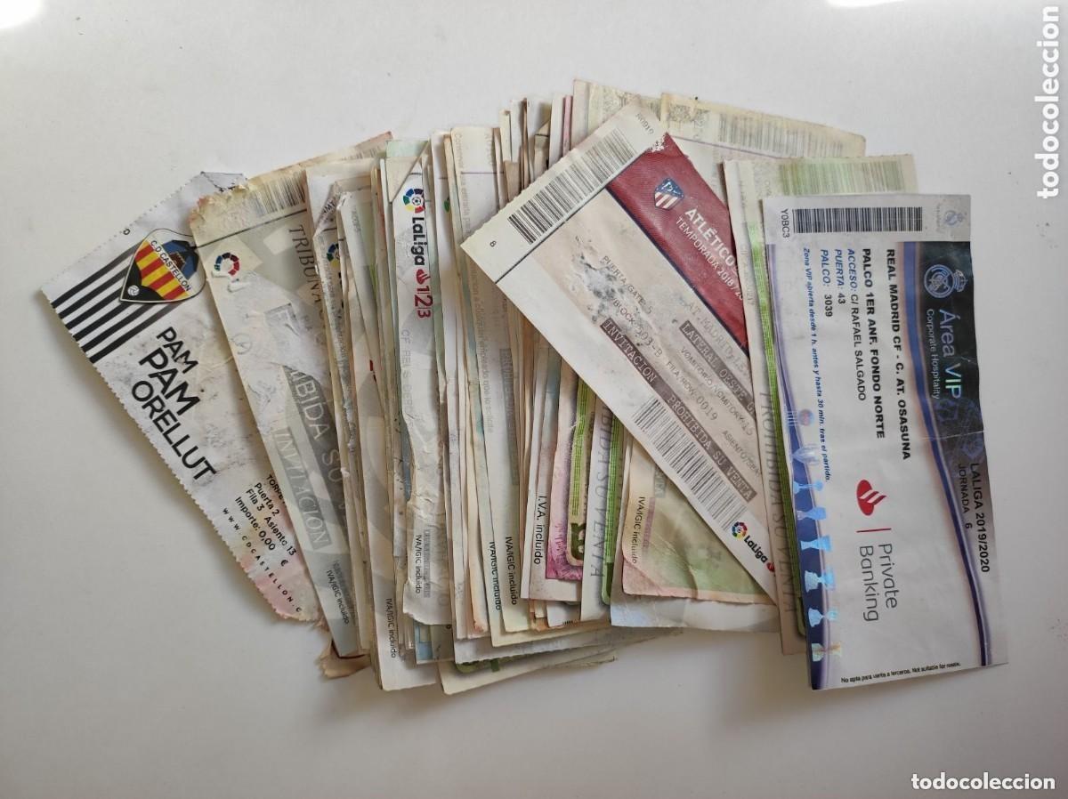 Collezionismo sportivo: Lote de 50 entradas de futbol varios partidos de primera y segunda division, etc