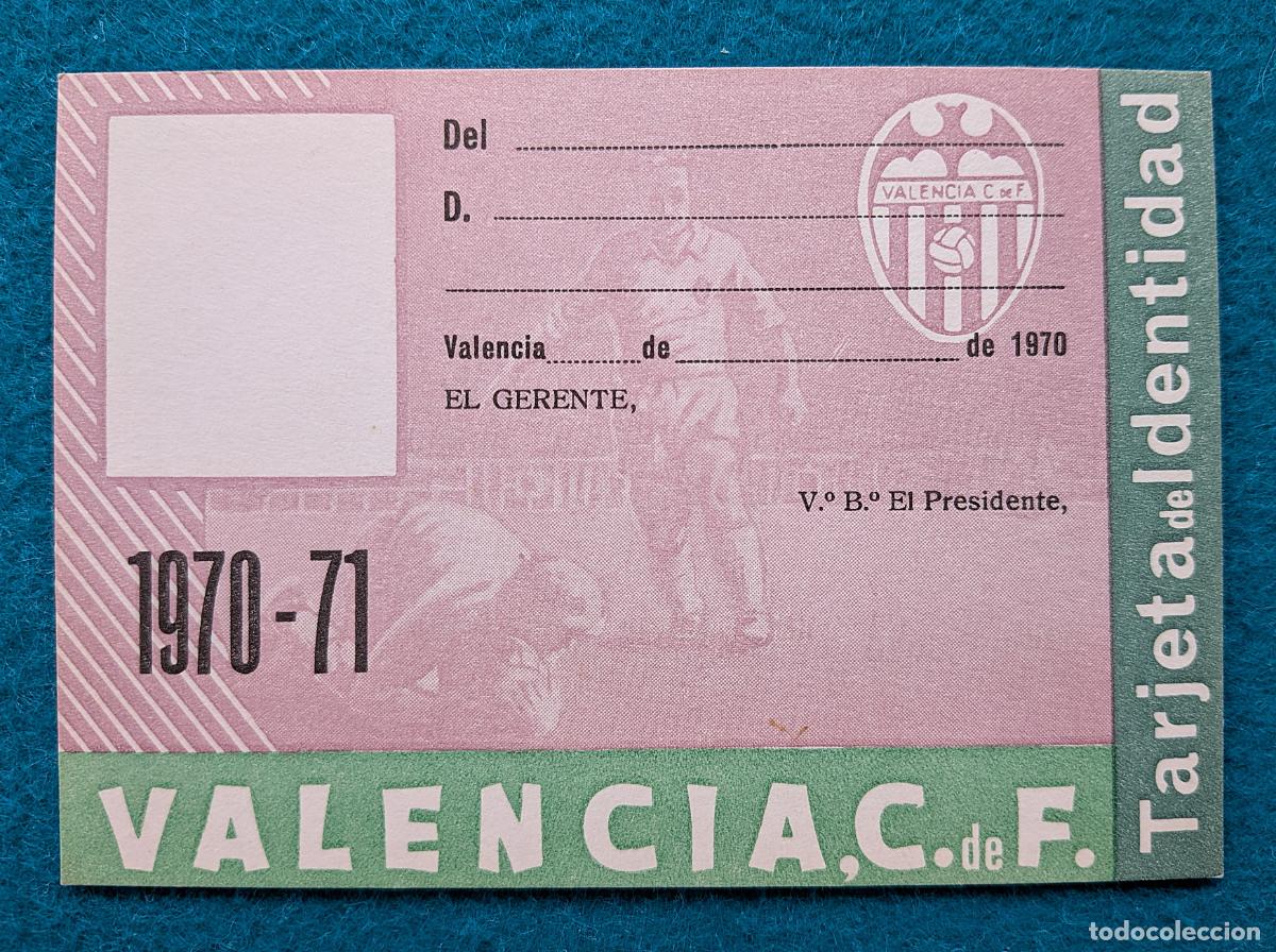 Coleccionismo deportivo: RW ENTRADA FUTBOL PASE ANUAL VALENCIA C.F 1970 1971 PRUEBA DE IMPRENTA EF58