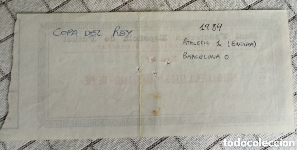 Coleccionismo deportivo: Entrada final Copa 1984 - Foto 2