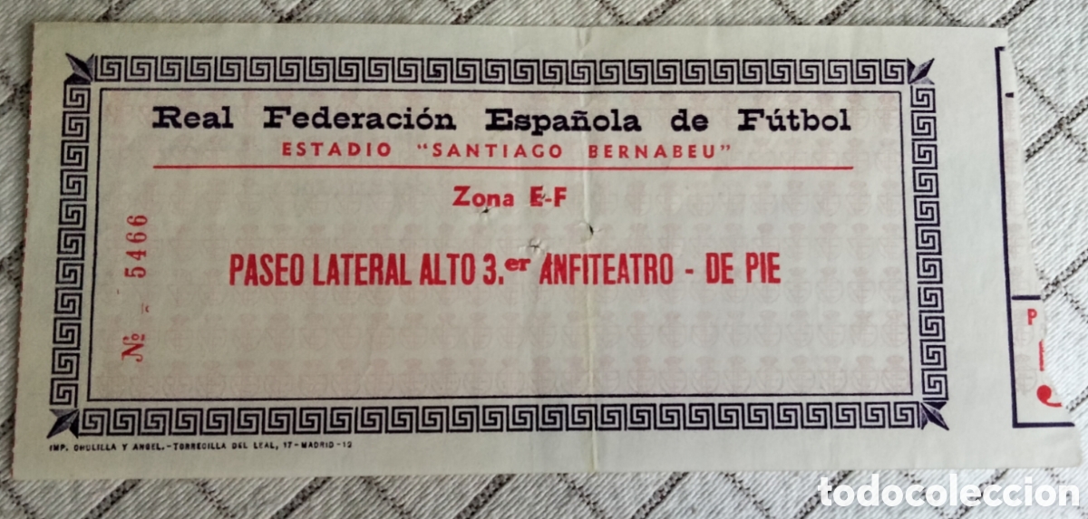 Coleccionismo deportivo: Entrada final Copa 1984