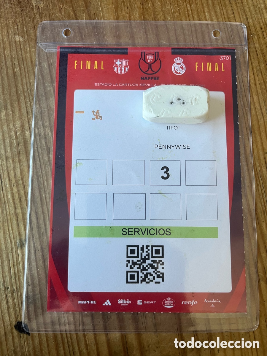 Coleccionismo deportivo: R32092 ENTRADA TICKET ACREDITACION FINAL COPA DEL REY 2025 BARCELONA 3-2 REAL MADRID