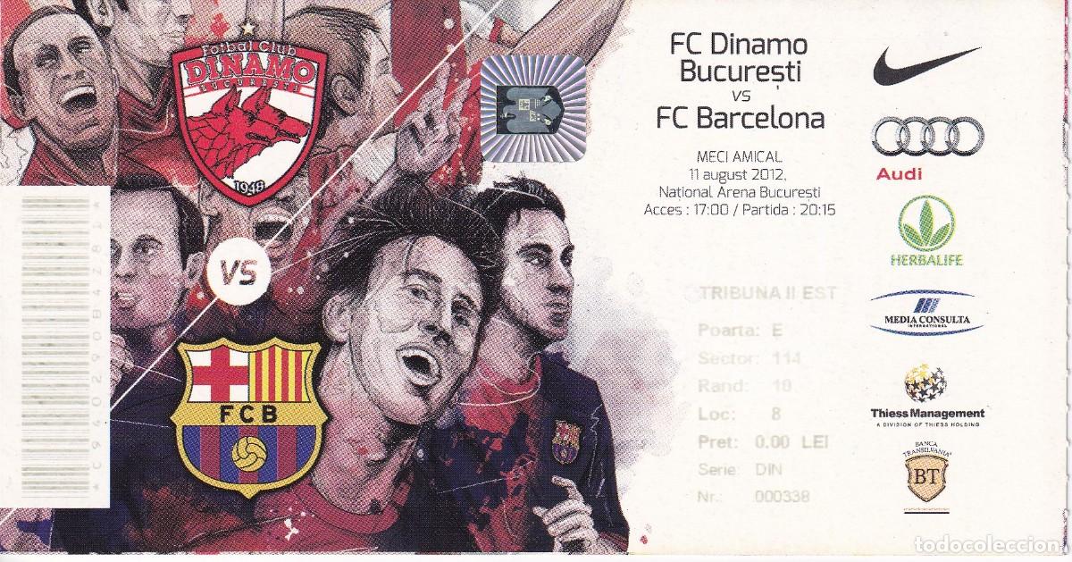 Collezionismo sportivo: ENTRADA DE FUTBOL DEL PARTIDO DINAMO BUCURESTI - FC. BARCELONA DEL 11/08/2012 LEO MESSI (FOOTBALL)