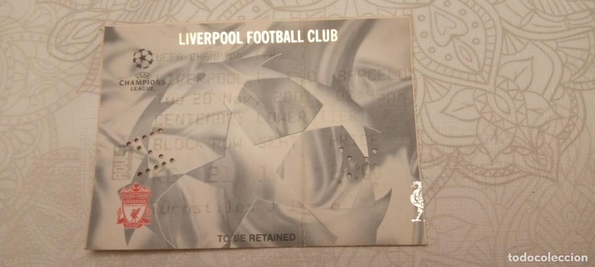 Sports collectibles: Entrada Liverpool-Barcelona 20/11/2001 Champions