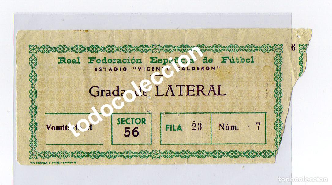 Sammelleidenschaft Sport: ENTRADA DE FUTBOL. FINAL COPA DEL REY 1977 REAL BETIS CAMPE&Oacute;N.