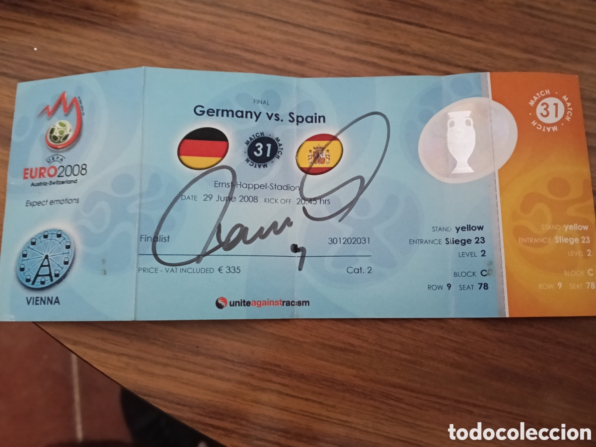 Coleccionismo deportivo: Entrada final Euro'2008