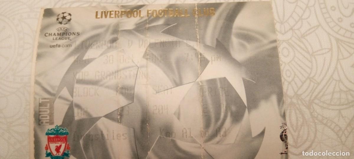 Collectionnisme sportif: Entrada Liverpool-Valencia 30/10/2002 Champions