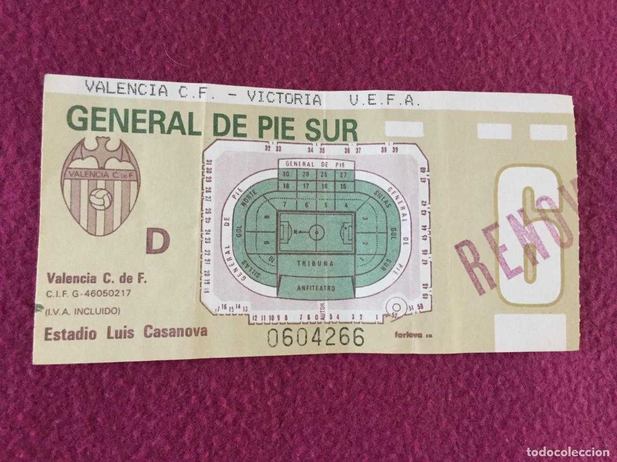 Sammelleidenschaft Sport: ENTRADA FUTBOL UEFA 1989 VALENCIA CF - VICTORIA BUCAREST
