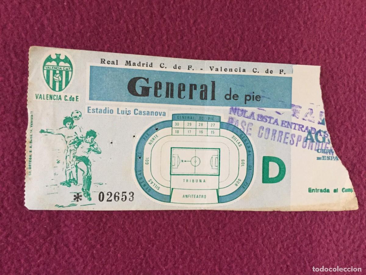 Sports collectibles: Entrada principios a&ntilde;os 80 Valencia cf Real madrid estadio luis casanova