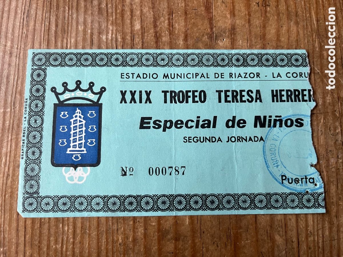 Coleccionismo deportivo: R32111 ENTRADA XXIX TROFEO TERESA HERRERA 1974 ATLETICO MADRID 1-1 BORUSSIA MONCHENGLADBACH