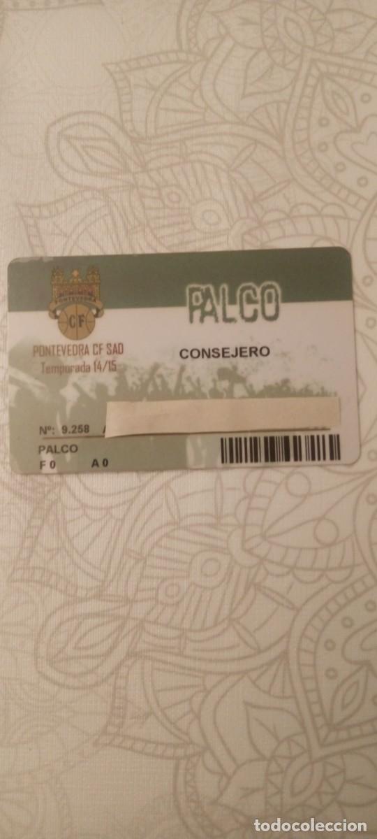 Sammelleidenschaft Sport: Entrada/carnet de consejero del Pontevedra CF SAD de la temporada 2014/15.