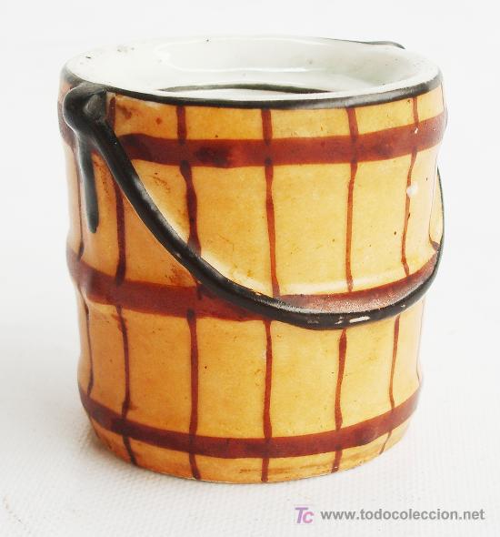 Escriban&iacute;a: Tintero en Biscuit o Porcelana con forma de cubo. - Foto 1