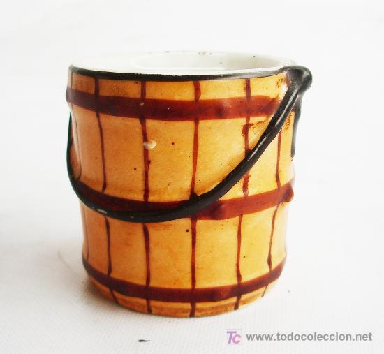 Escriban&iacute;a: Tintero en Biscuit o Porcelana con forma de cubo. - Foto 2