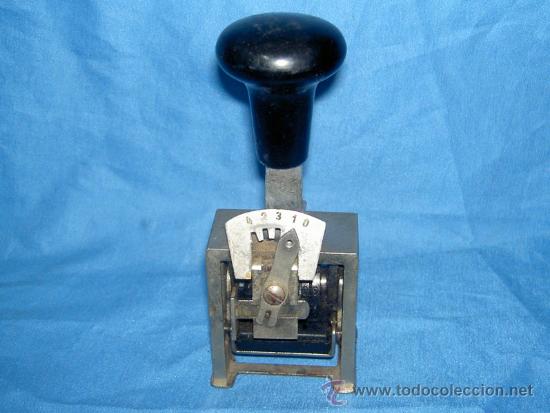 Escriban&iacute;a: ANTIGUO TAMPON NUMERADOR (2) - Foto 1