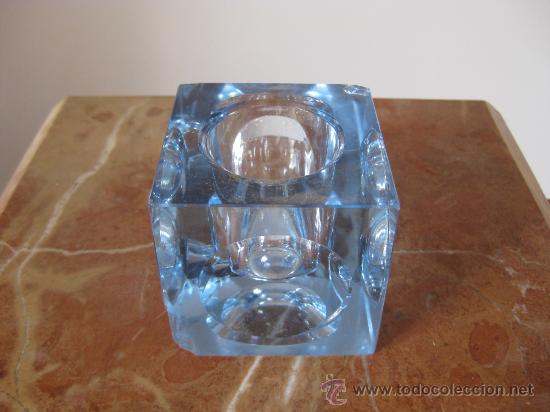 Escriban&iacute;a: TINTERO CRISTAL AZUL PRECIOSO - Foto 1