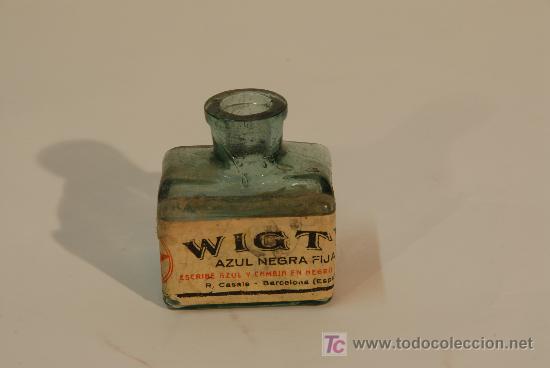 Escriban&iacute;a: Tintero en vidrio Wigty. S. XIX - Foto 1