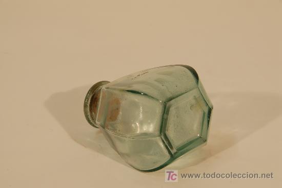 Escriban&iacute;a: Tintero hexagonal en vidrio. Circa 1900 - Foto 3