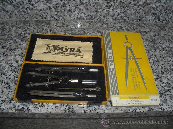 Outils d'&Eacute;criture: Estuche con 3 compases marca alemana LYRA. sin usar