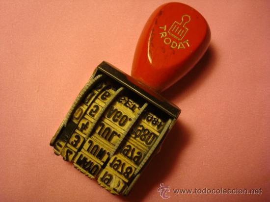 Writing Items: TAMPON DE CAUCHO PARA FECHAS, A&Ntilde;OS 70 - 80