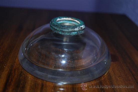 Escriban&iacute;a: TINTERO DE CRISTAL GRUESO - 1900-1920 - Foto 1