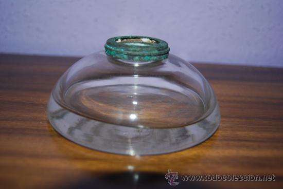 Escriban&iacute;a: TINTERO DE CRISTAL GRUESO - 1900-1920 - Foto 2