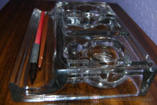Escriban&iacute;a: TINTERO DOBLE DE CRISTAL - Foto 3