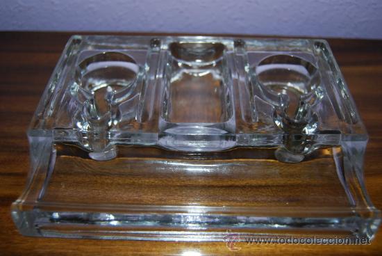 Escriban&iacute;a: TINTERO DOBLE DE CRISTAL - Foto 5