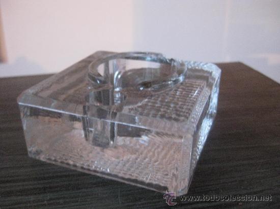 Escriban&iacute;a: TINTERO CRISTAL DE DESPACHO ANTIGUO - Foto 1